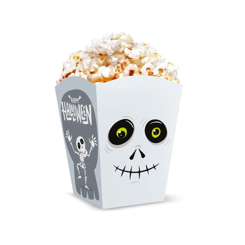 Spooky popcorn boxes, Halloween Monsters - 10 x 7,5 cm, 6 pcs.