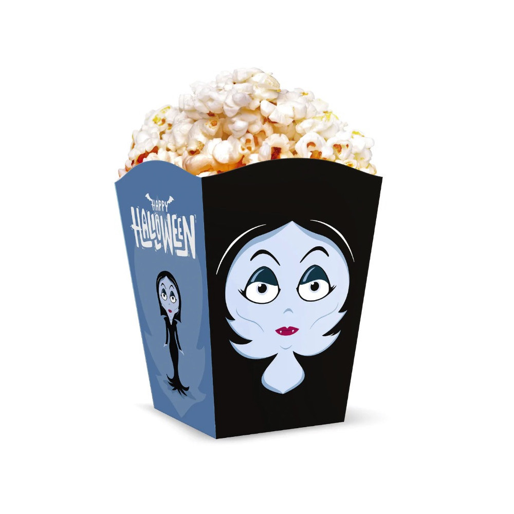 Spooky popcorn boxes, Halloween Monsters - 10 x 7,5 cm, 6 pcs.
