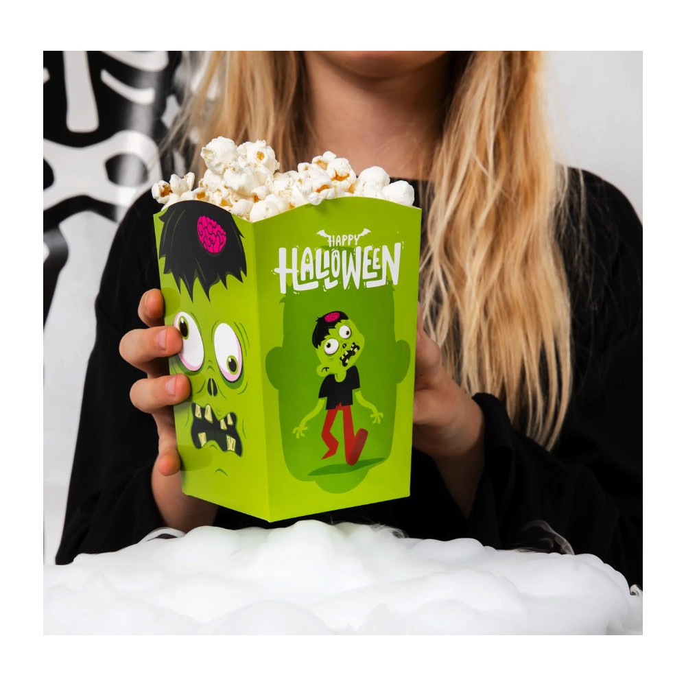Spooky popcorn boxes, Halloween Monsters - 10 x 7,5 cm, 6 pcs.