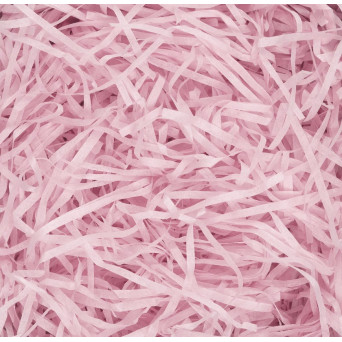 Gift filler, paper hay, stripes - light pink, 50 g