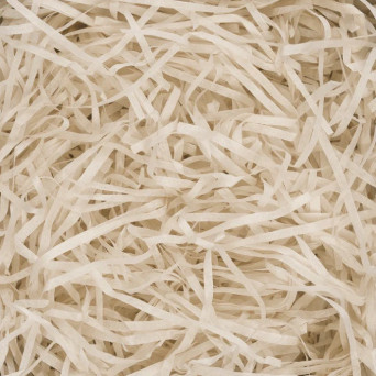 Gift filler, paper hay, stripes - natural, 50 g