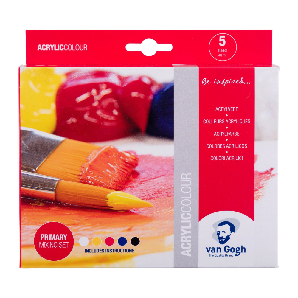 Zestaw farb akrylowych Primary - Van Gogh - 5 kolorów x 40 ml