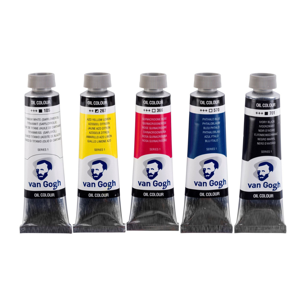 Starter set of Oil Colour paints Primary - Van Gogh - 5 colors x 40 ml