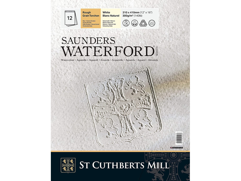 Blok do akwareli Saunders Waterford - rough, 31 x 41 cm, 300 g, 12 ark.