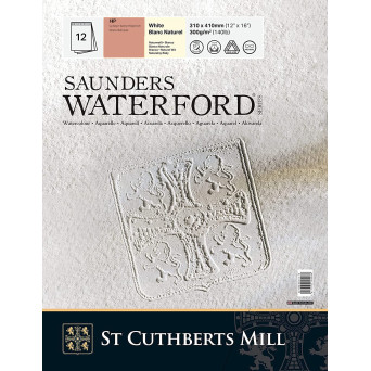 Blok do akwareli Saunders Waterford - hot press, 31 x 41 cm, 300 g, 12 ark.