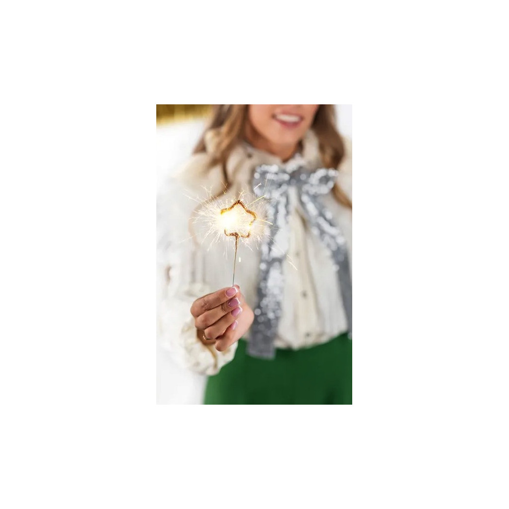 Star-shaped sparklers - gold, 16,5 cm, 2 pcs.