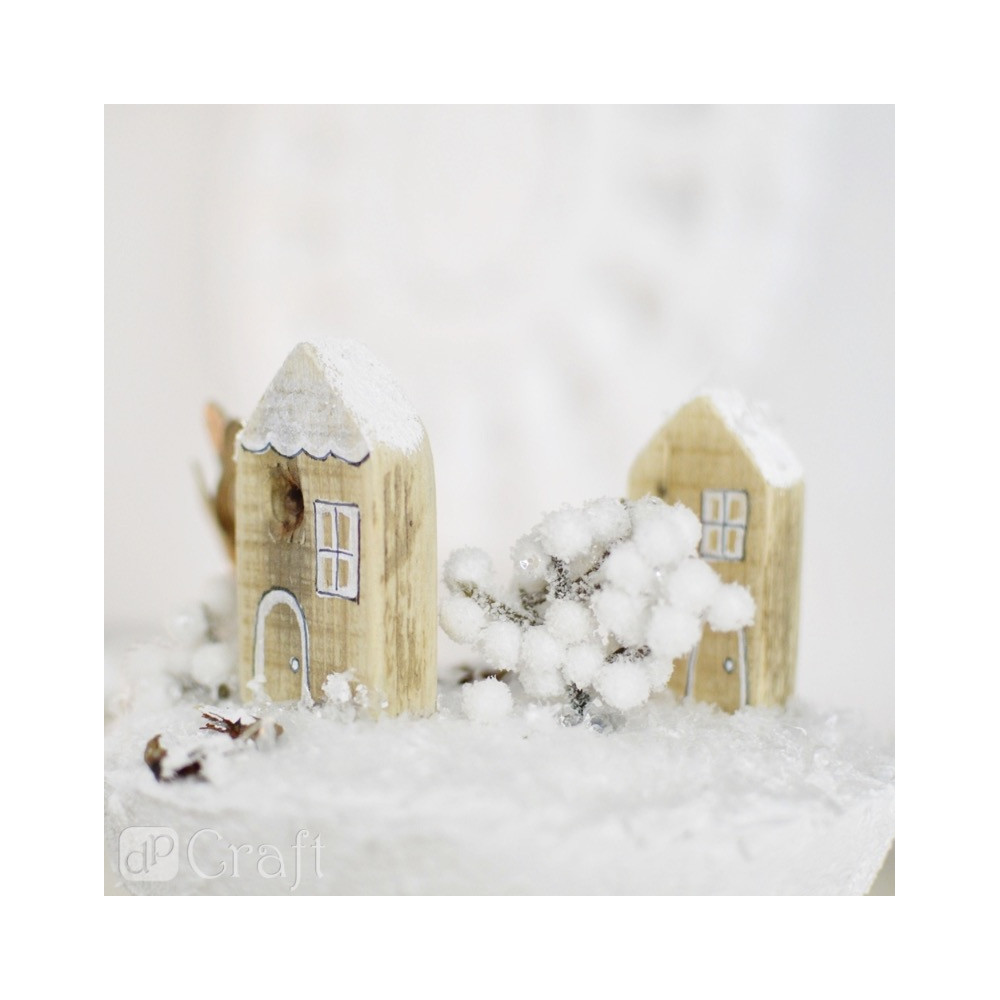 Jagody oszronione na druciku - DpCraft - białe, 10 cm, 4 wiązki