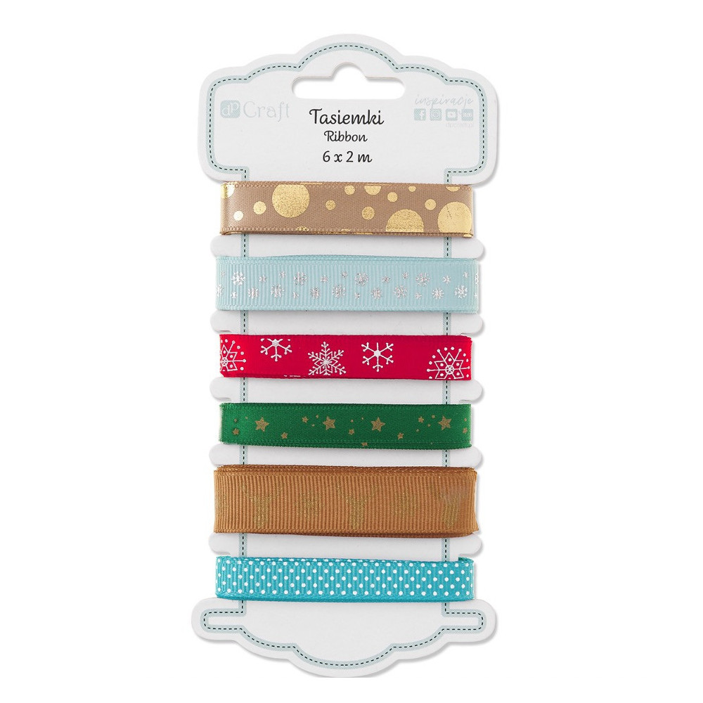 Tasiemki ozdobne, Lovable Christmas - DpCraft - 6 szt. x 2 m