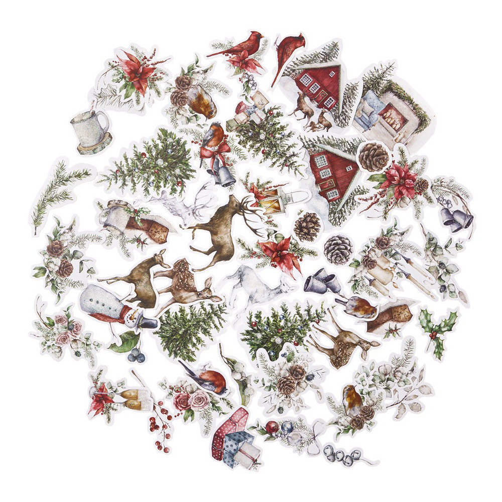 Kształty papierowe - DpCraft - Lovable Christmas, 49 szt.