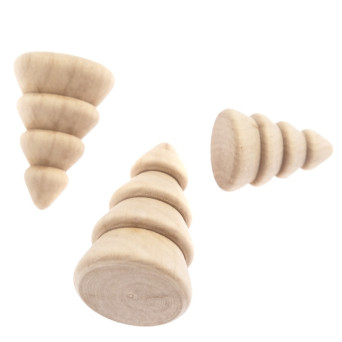 Drewniane choinki - DpCraft - naturalne, 3 szt.