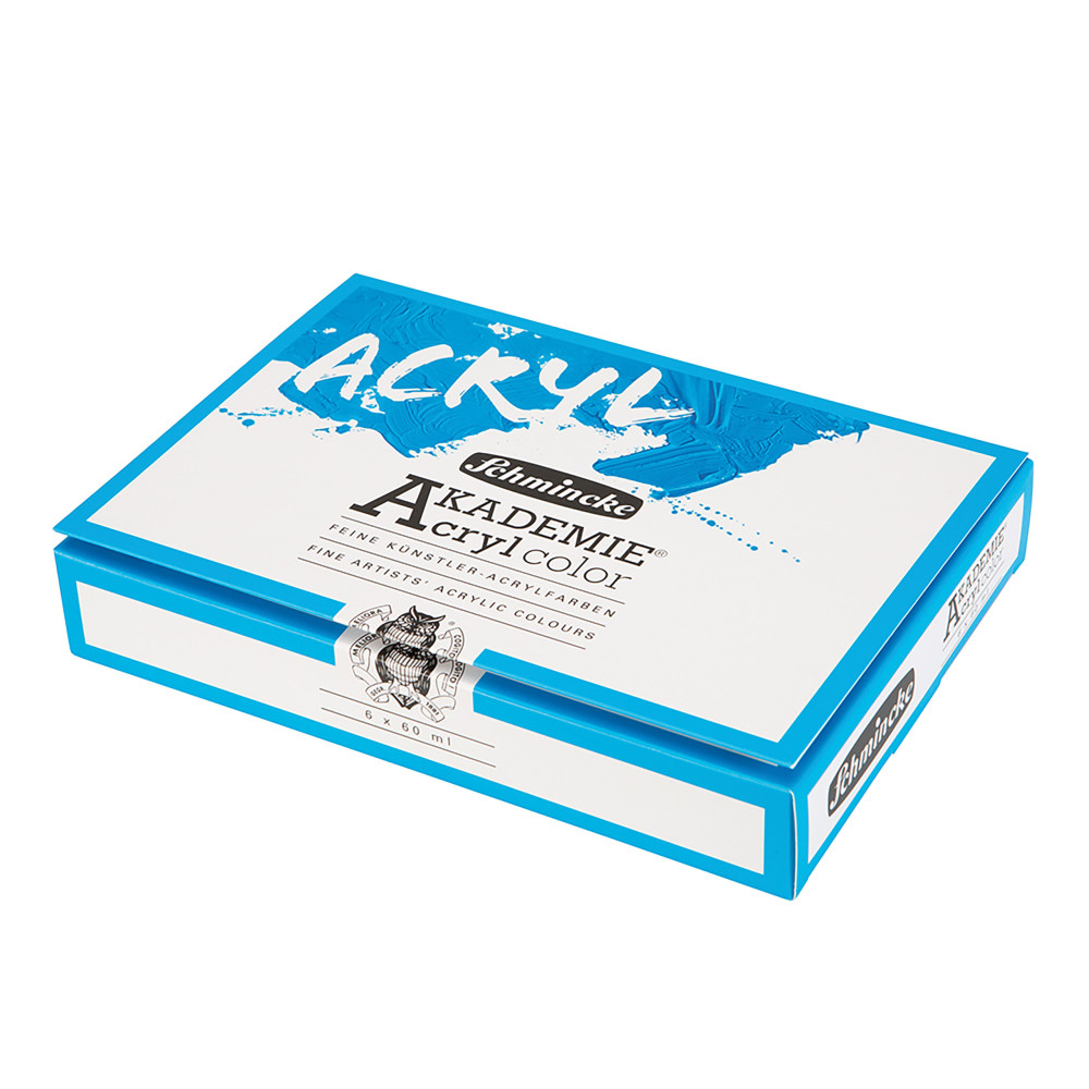 Set of Akademie acrylic paints - Schmincke - 6 x 60 ml
