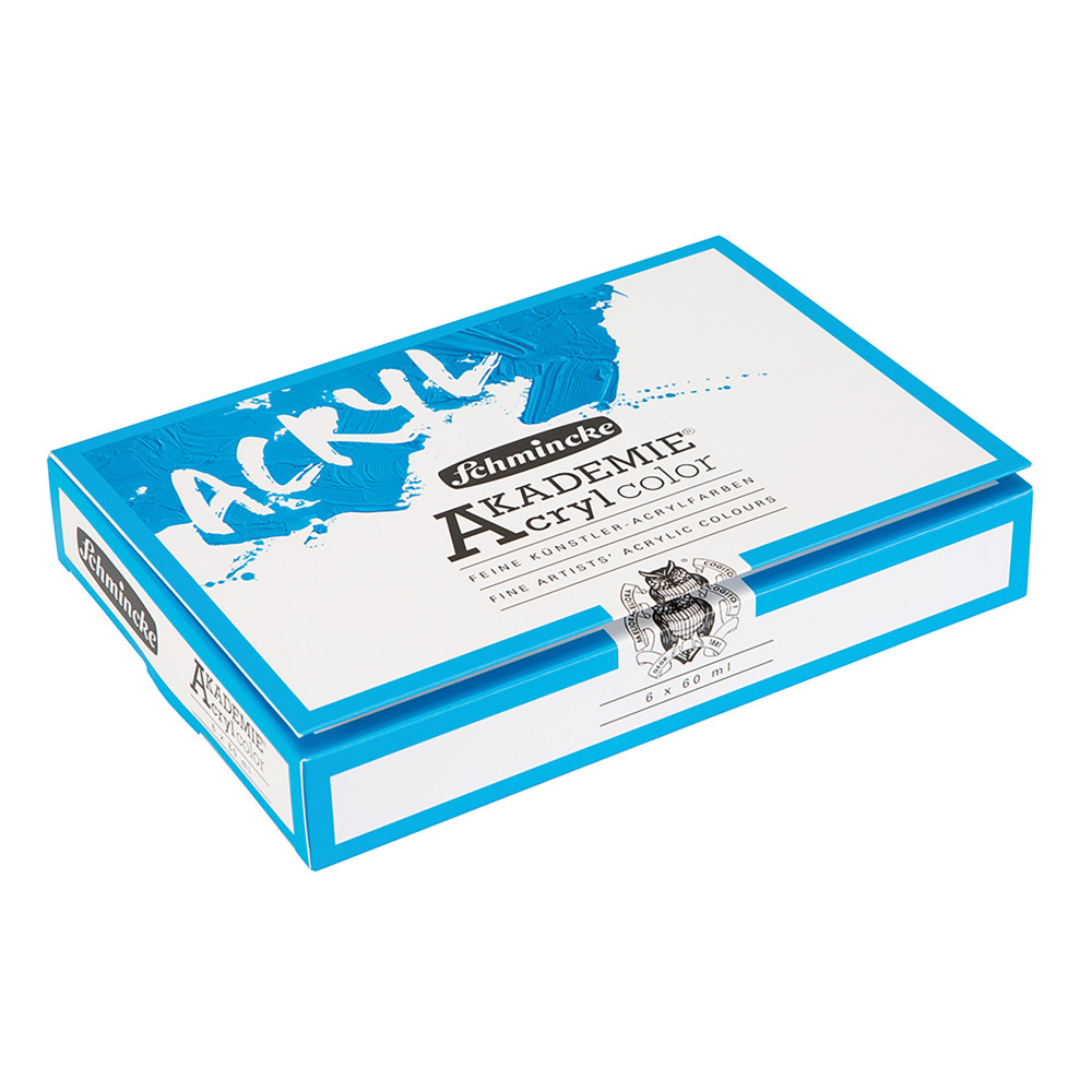 Set of Akademie acrylic paints - Schmincke - 6 x 60 ml