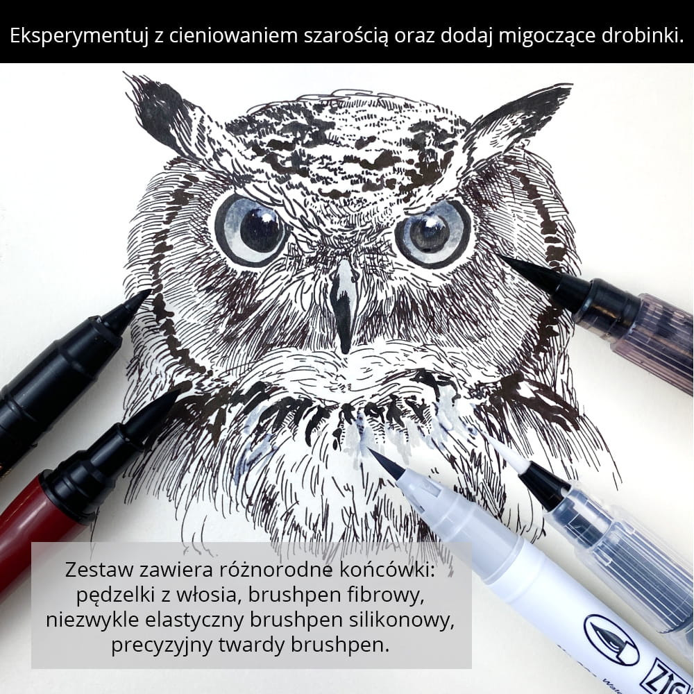 Zestaw pisaków Ilustration Basic Set 3, Inktober 2022 - Kuretake - 5 szt.