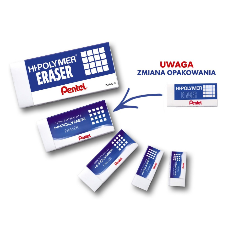 Gumka do ścierania, ołówkowa Hi-Polymer - Pentel - duża