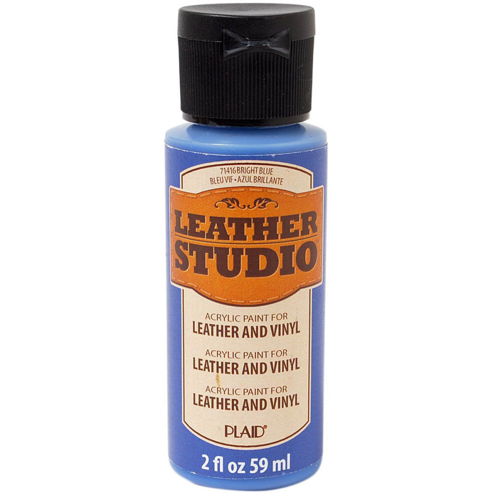 Leather Studio Leather & Vinyl paint - Plaid - Bright Blue, 59 ml