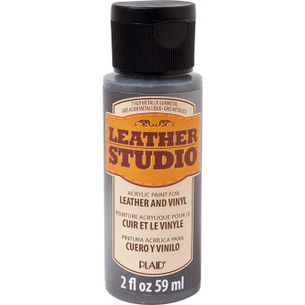 Leather Studio Leather & Vinyl paint - Plaid - Metallic Gunmetal, 59 ml