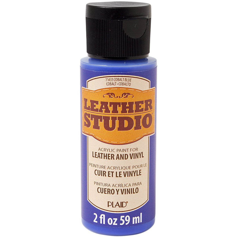 Farba do skór i winylu Leather Studio - Plaid - Cobalt Hue, 59 ml