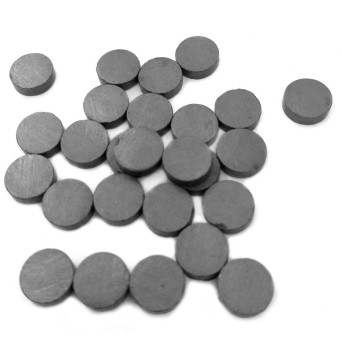 Ceramic magnets - DpCraft - black, 10 x 3 mm, 26 pcs.