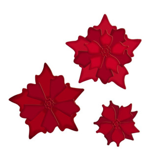 Set of cutting dies - DpCraft - Poinsettia, 4 pcs.