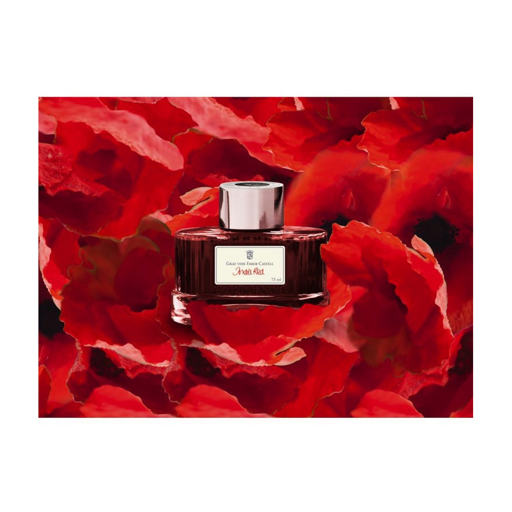 Atrament permanentny - Graf Von Faber-Castell - India Red, 75 ml