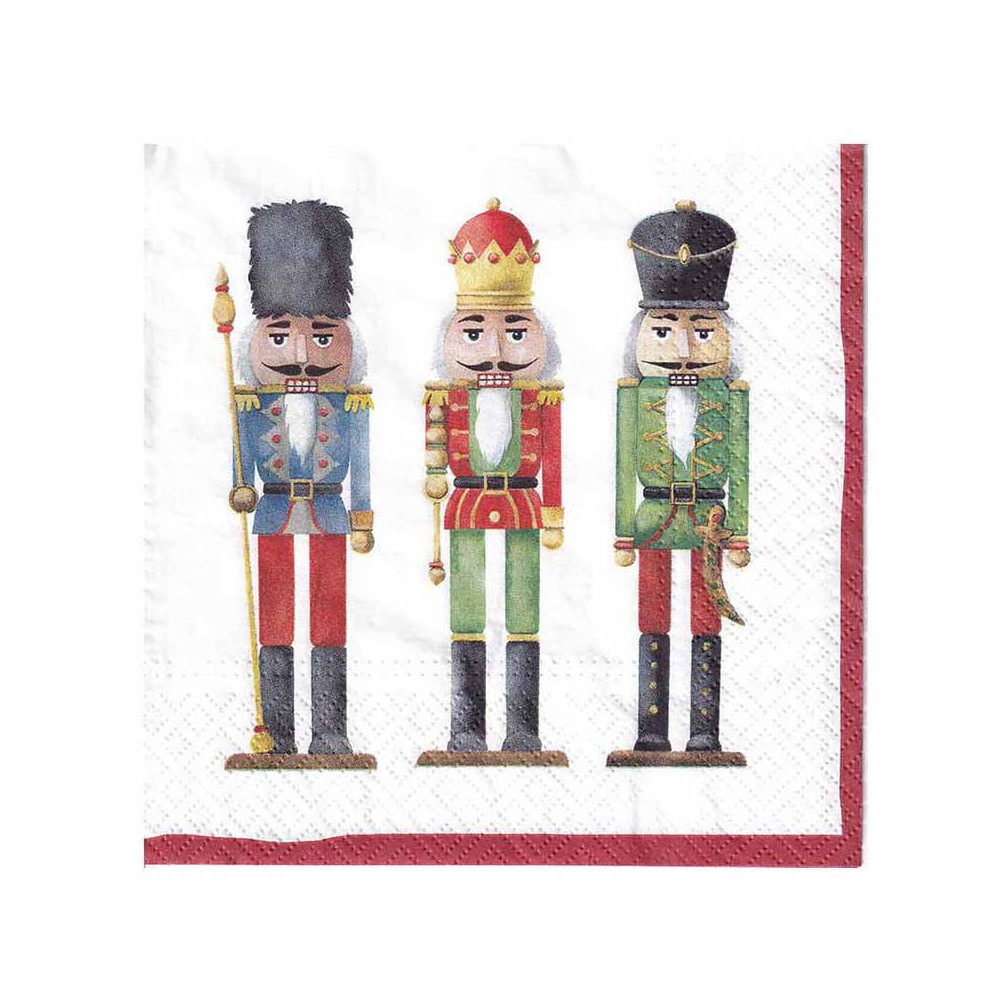 Decorative napkins - Paw - Nutcracker Soldiers, 33 x 33 cm, 20 pcs.