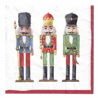 Serwetki ozdobne - Paw - Nutcracker Soldiers, 33 x 33 cm, 20 szt.