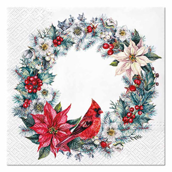 Decorative napkins - Paw - Cardinal Ring, 33 x 33 cm, 20 pcs.