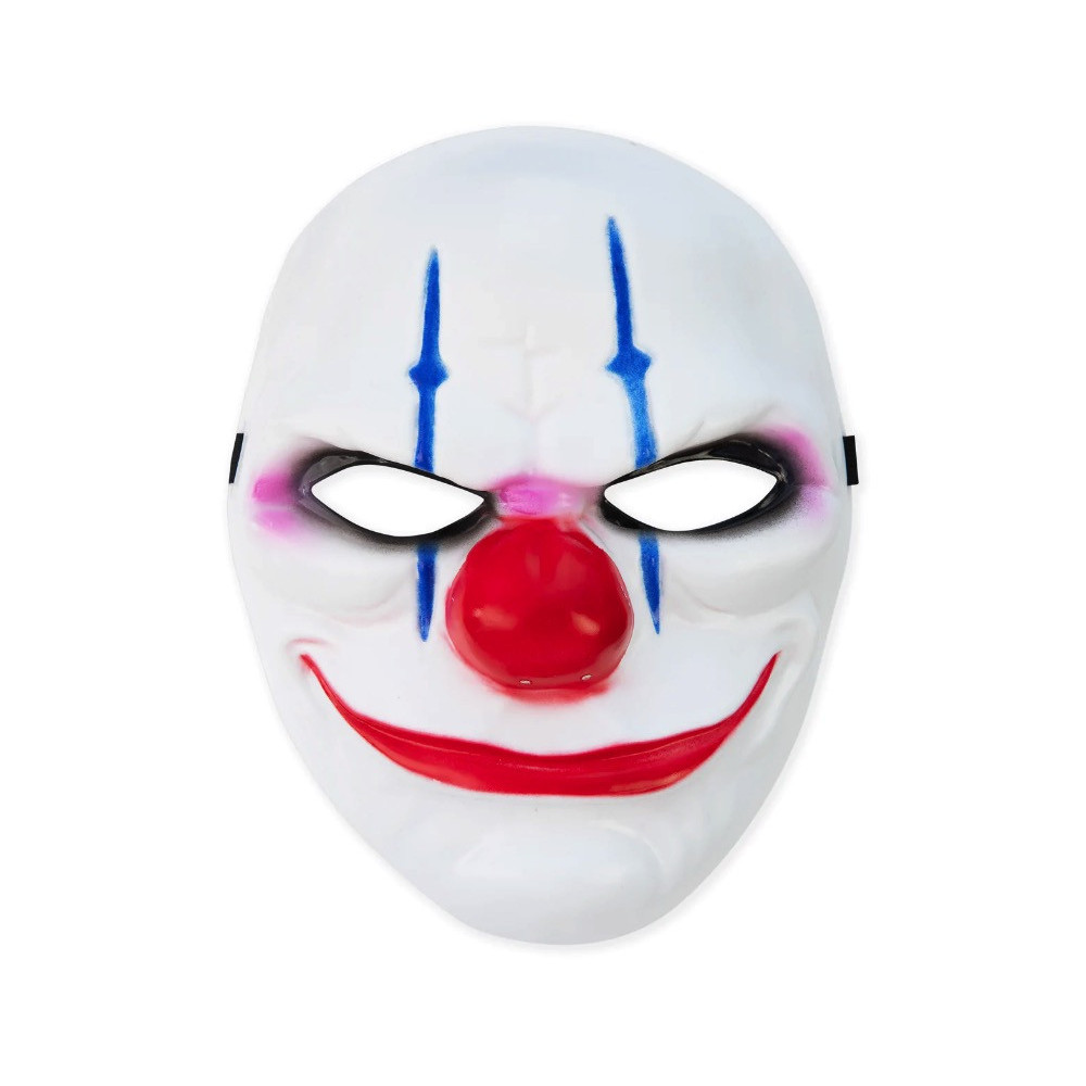 Maska na Halloween, Joker - biała, 24 x 19 cm