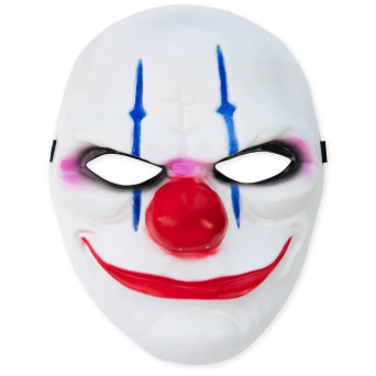 Maska na Halloween, Joker - biała, 24 x 19 cm