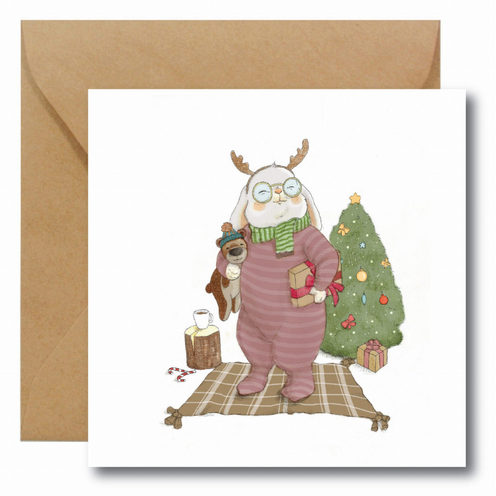 Greeting card - Hi Little - Rabbit, 14,5 x 14,5 cm