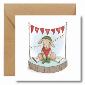 Greeting card - Hi Little - Goat, 14,5 x 14,5 cm