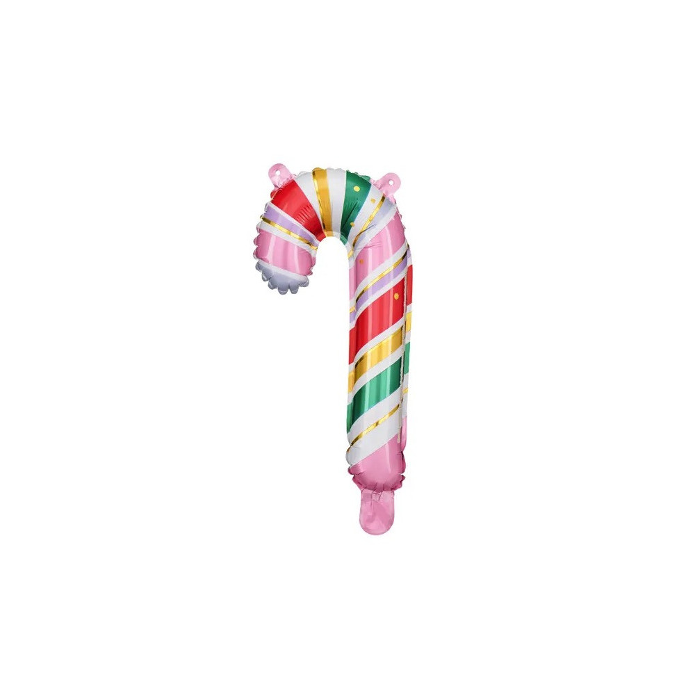 Foil balloon, Candy Cane - 18,5 x 35 cm
