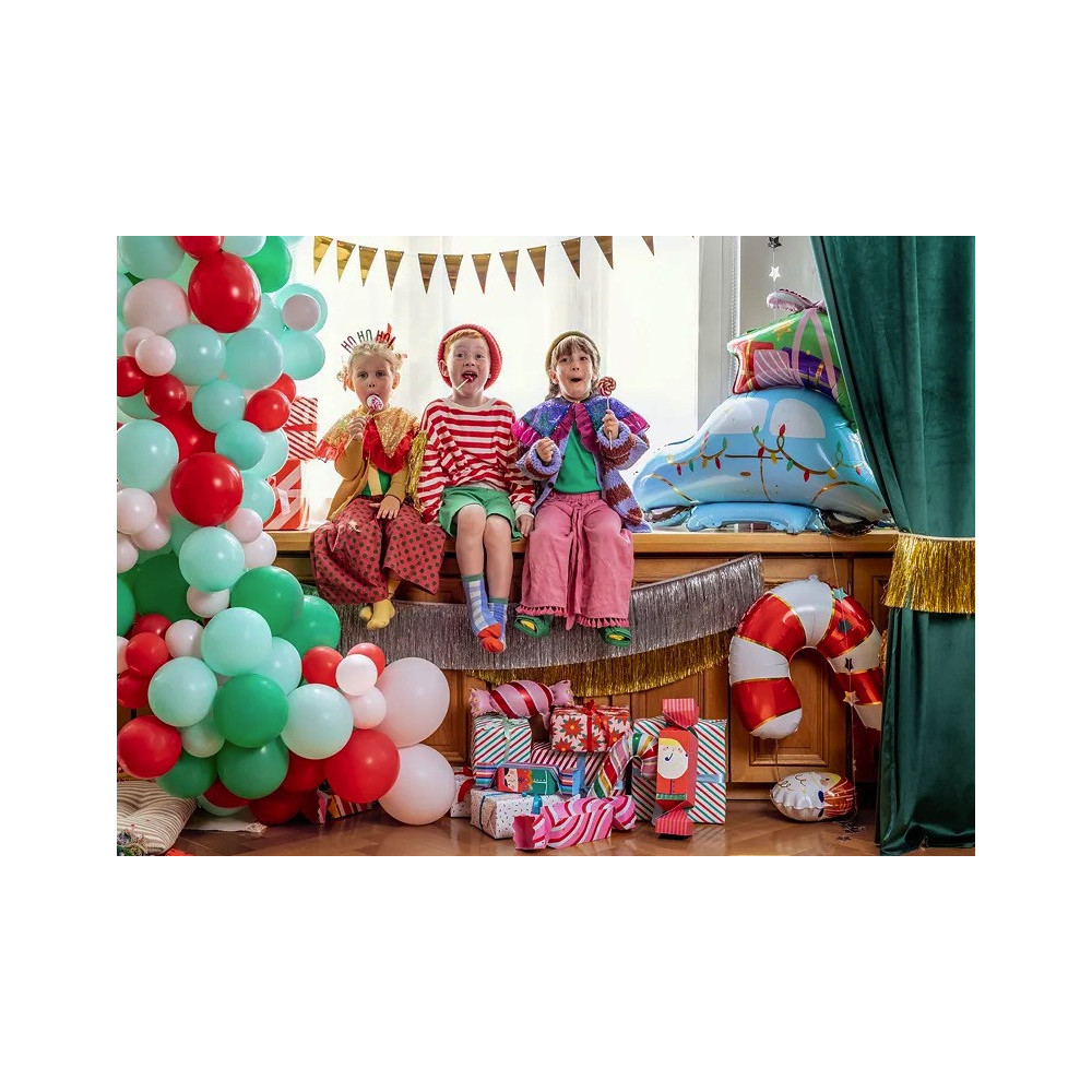 Foil balloon, Christmas Car - standing, 102 x 107 cm