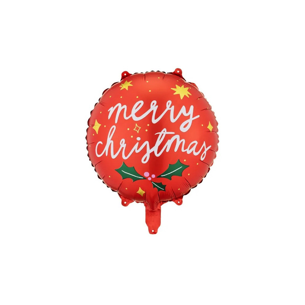 Foil balloon, Merry Christmas - red, 45 cm