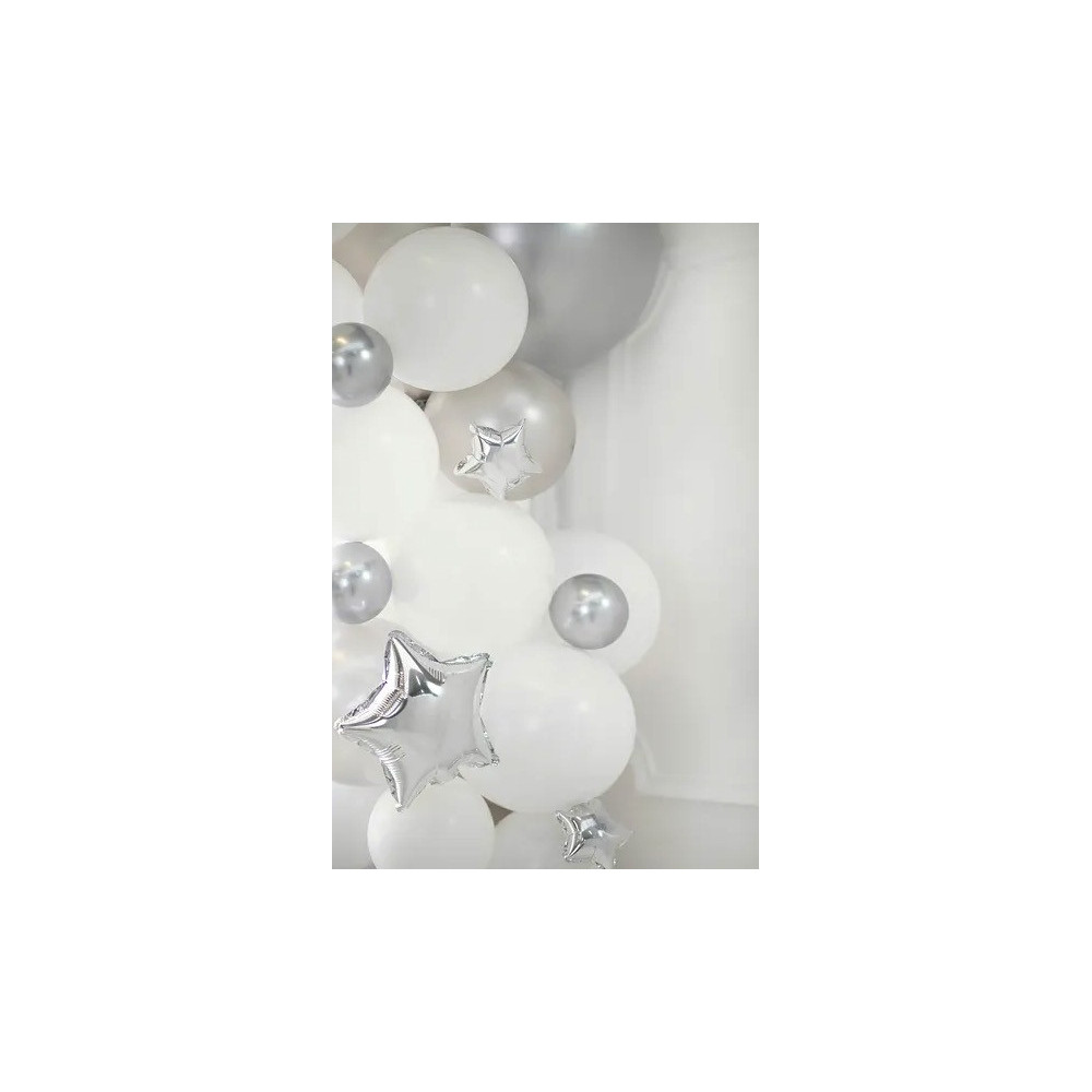 Foil balloons, Star - silver, 25 cm, 25 pcs.