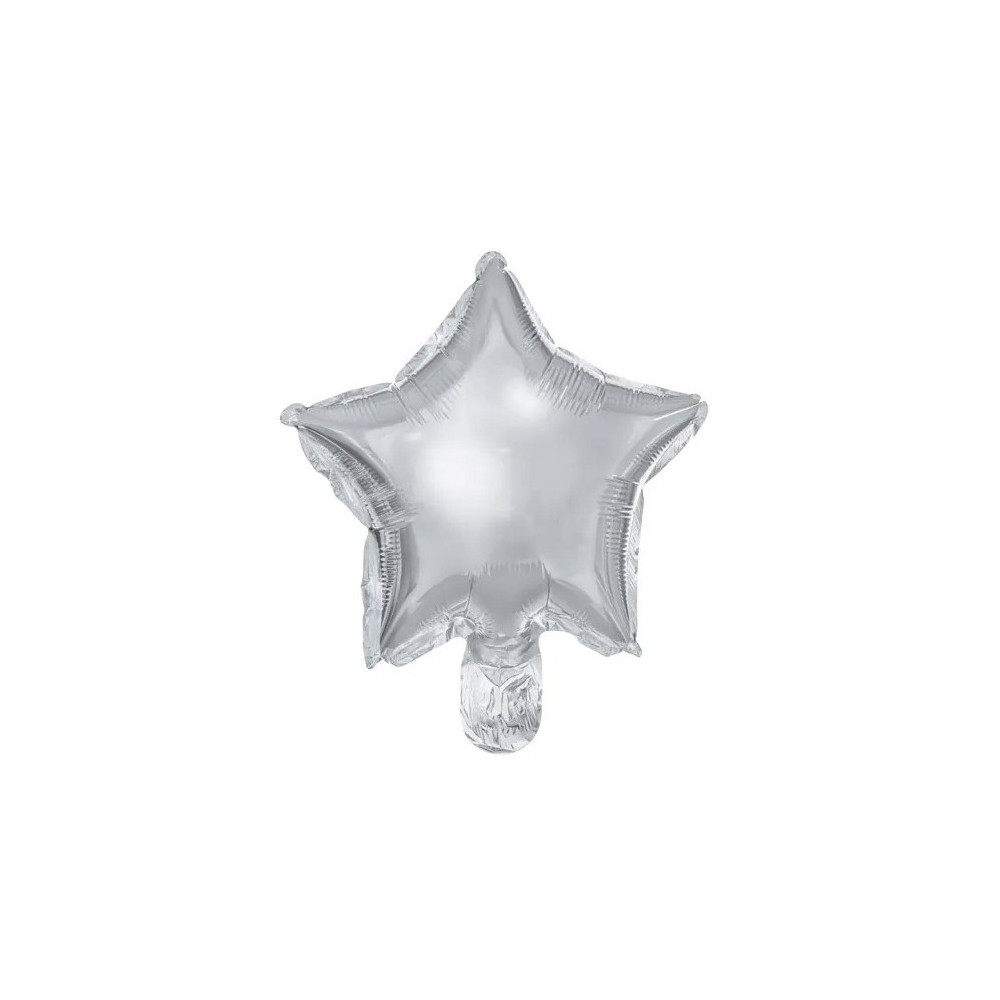 Foil balloons, Star - silver, 25 cm, 25 pcs.