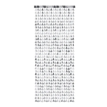 Kurtyna świąteczna, Choinki - srebrna, 100 x 245 cm