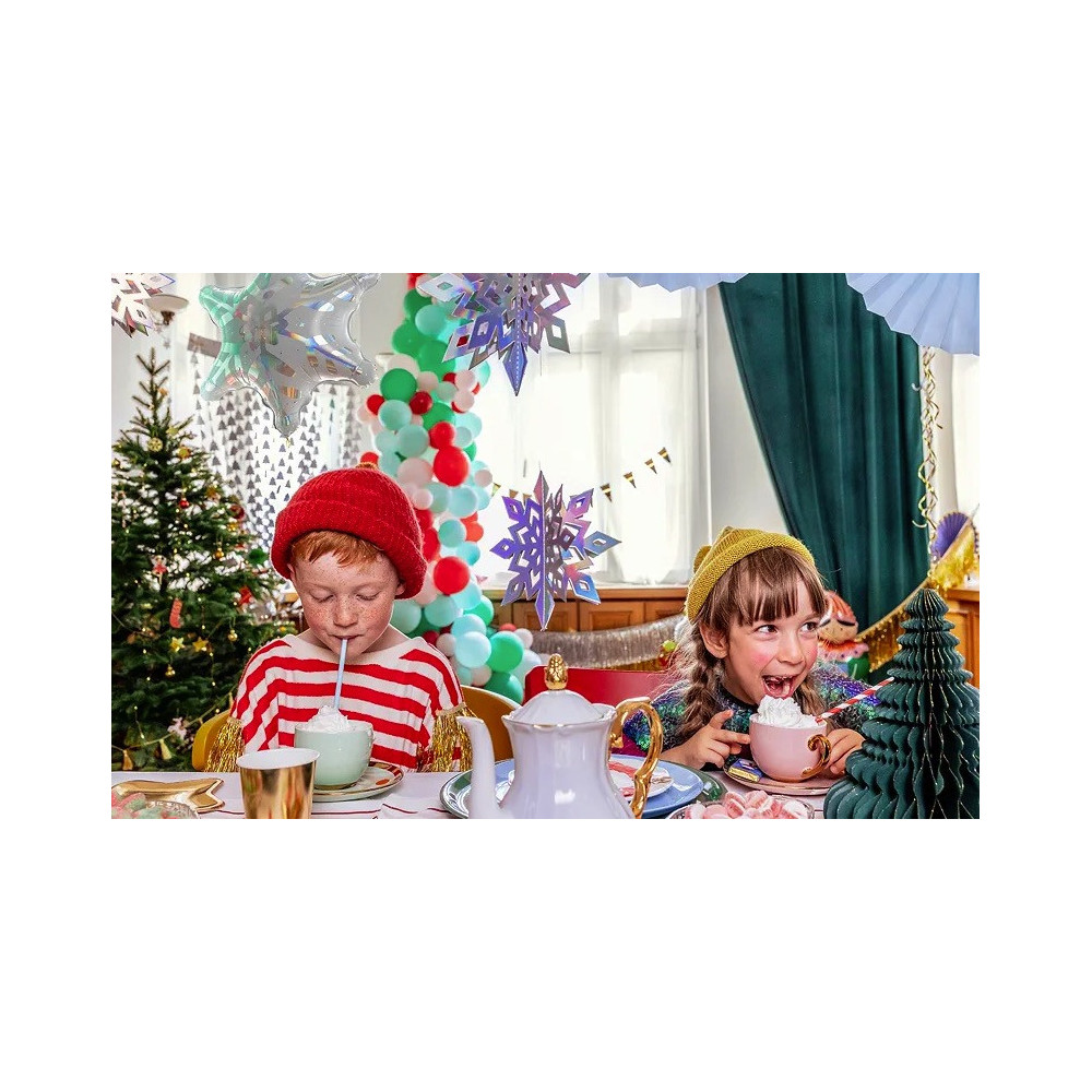 Christmas backdrop, Christmas trees - silver, 100 x 245 cm