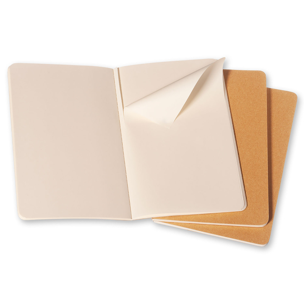 Set of Cahier Journals - Moleskine - Sand plain softcover L