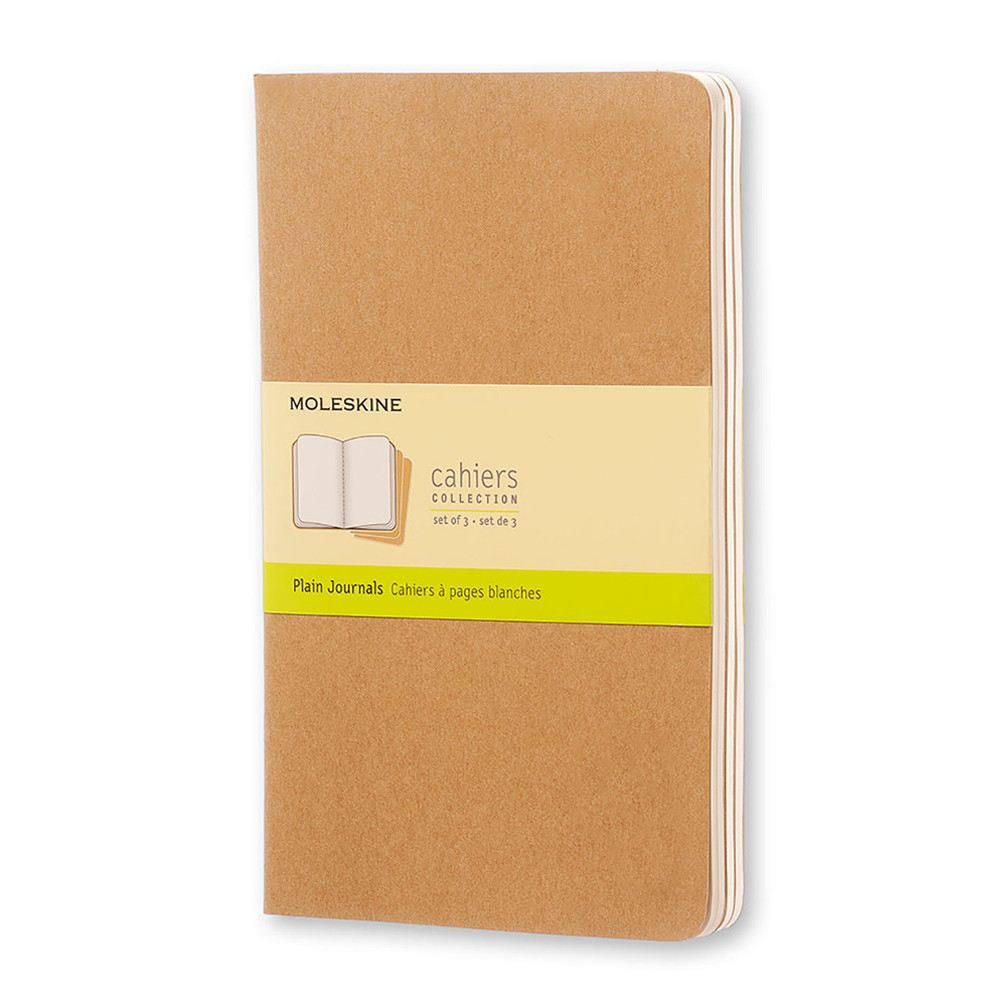 Set of Cahier Journals - Moleskine - Sand plain softcover L