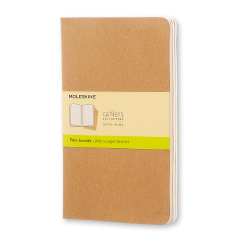 Zestaw notatników Cahier Journals - Moleskine - Sand gładkie miękka okładka L