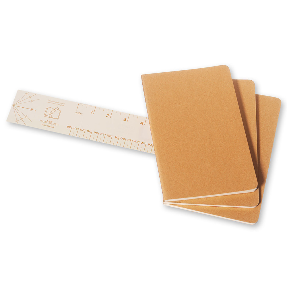 Set of Cahier Journals - Moleskine - Sand plain softcover L