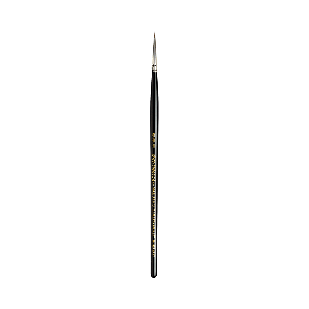 Round, natural bristles, Maestro Tobolsky-Kolinsky, series 10 brush - Da Vinci - 3/0