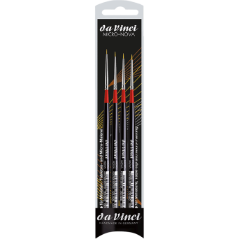 Brush set, round, synthetic bristles, Micro Nova, series 170 - Da Vinci - 4 pcs.