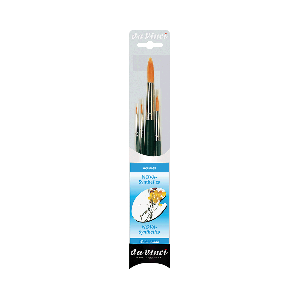 Brush set, round, synthetic bristles, Nova, series 1570 - Da Vinci - 4 pcs.