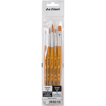 Brush set, mix, synthetic bristles, Universal, 384 series - Da Vinci - 5 pcs.