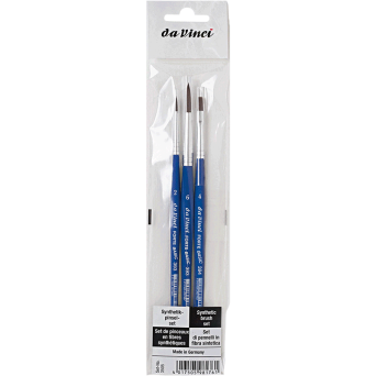 Brush set, synthetic bristles, Forte Basic - Da Vinci - 3 pcs.