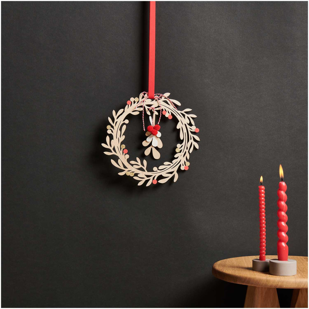Drewniana zawieszka, Wianek - Rico Design - 24 cm