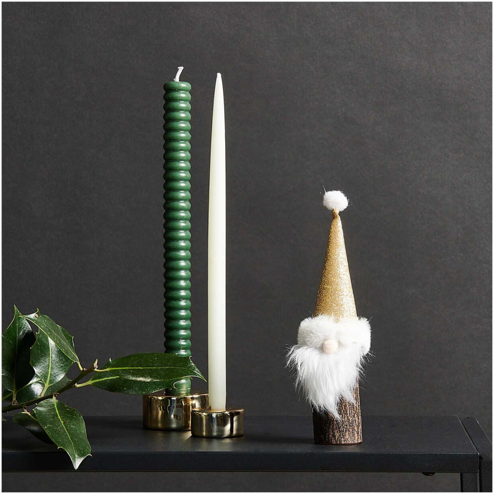 Christmas elf tree tunk with hat - Rico Design - gold, 4 x 19 cm