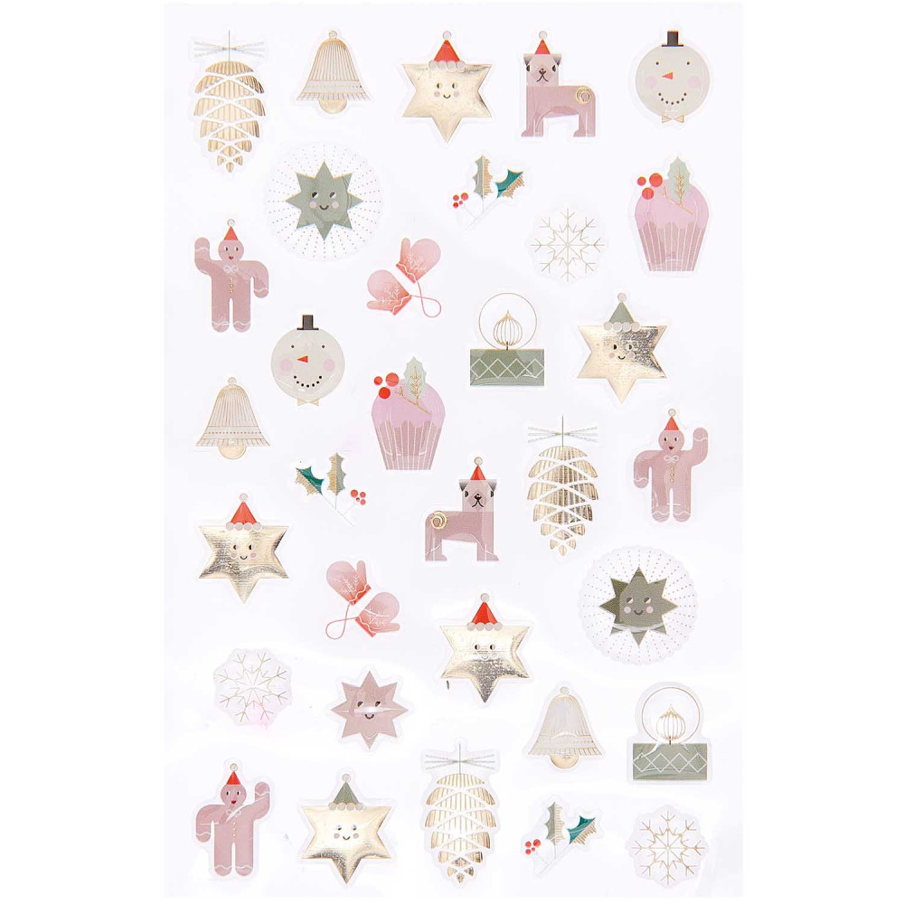 Naklejki żelowe, I Love Christmas - Paper Poetry - 33 szt.
